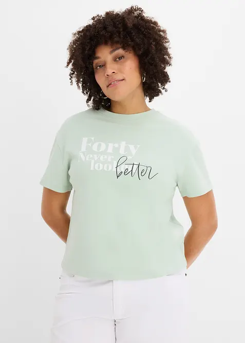 T-shirt larga in puro cotone biologico, bonprix