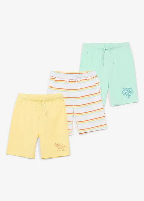 Bermuda in jersey di puro cotone biologico (pacco da 3), bonprix