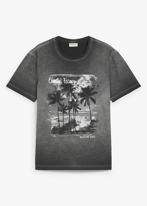 T-shirt in puro cotone biologico con effetto lavato, bonprix