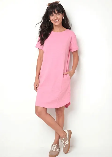 Abito leggero in jersey fiammato di cotone biologico (pacco da 2), bonprix