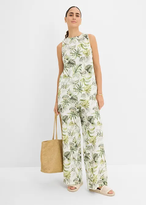 Top fantasia in misto lino, bonprix