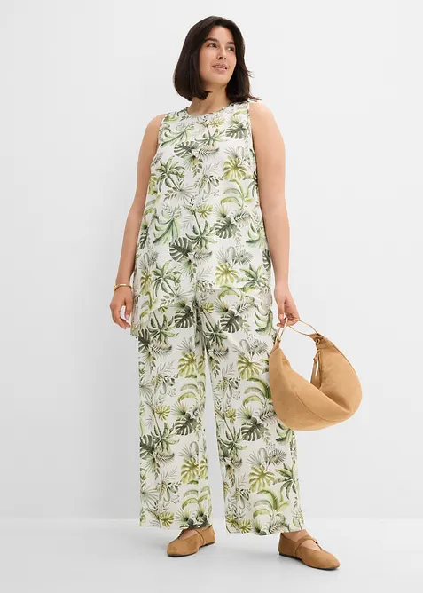 Top fantasia in misto lino, bonprix