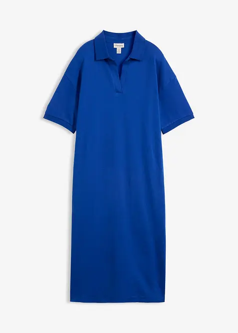 Abito midi in puro cotone biologico con colletto polo, bonprix