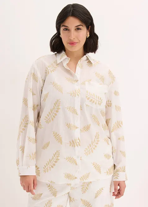 Camicetta in puro cotone con ricamo, bonprix