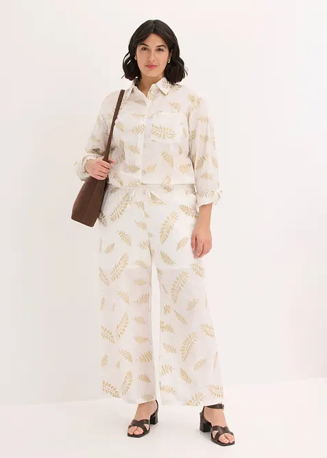 Camicetta in puro cotone con ricamo, bonprix