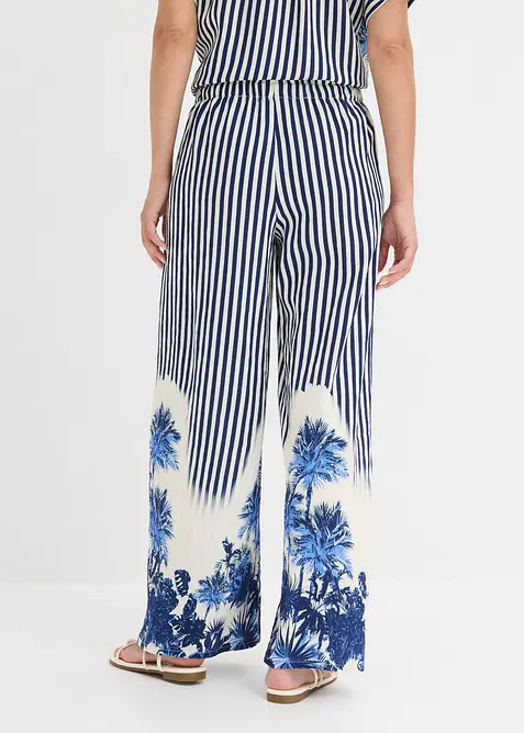 Pantaloni a palazzo in misto viscosa fluido, bonprix