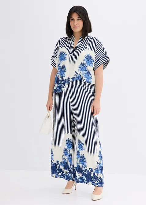 Pantaloni a palazzo in misto viscosa fluido, bonprix