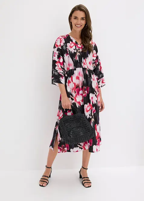 Abito midi in misto viscosa fluido, bonprix