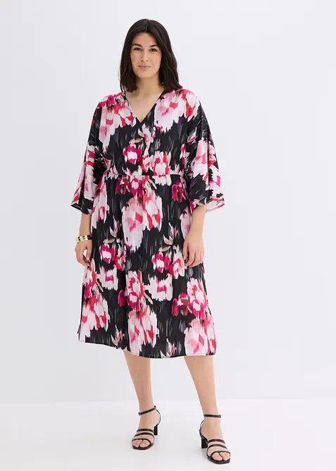 Abito midi in misto viscosa fluido, bonprix
