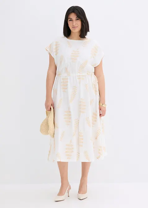 Abito midi con ricami, bonprix