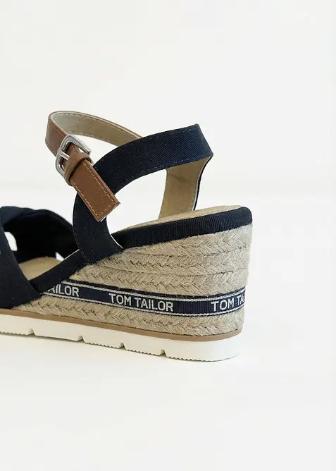 Sandali con zeppa effetto rafia Tom Tailor, Tom Tailor