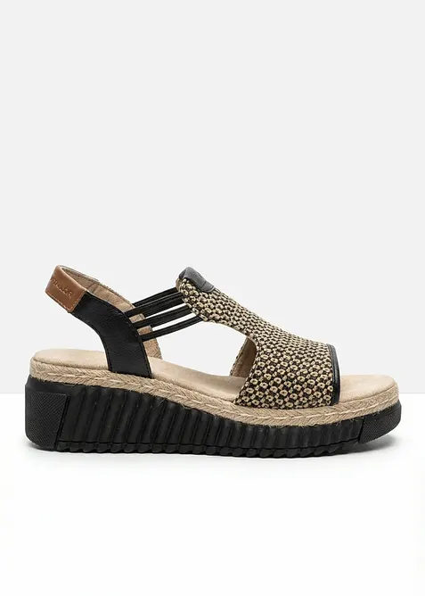 Sandali con zeppa effetto rafia Tom Tailor, Tom Tailor