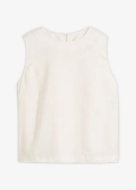 Top corto in puro lino, bonprix