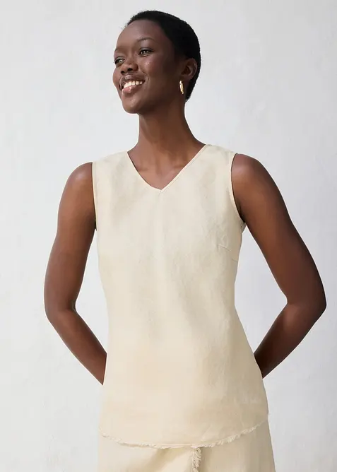 Top in puro lino, bonprix