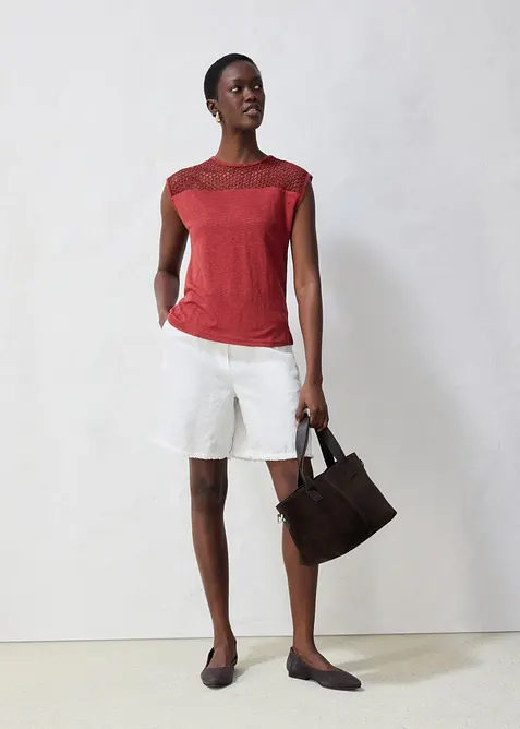 Top in puro lino, bonprix