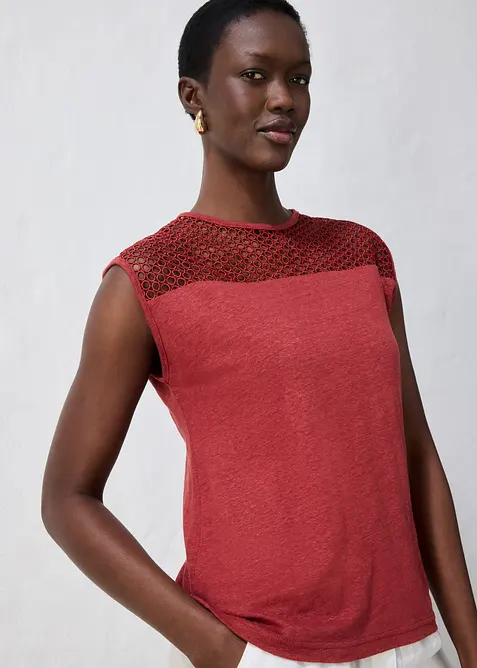 Top in puro lino, bonprix