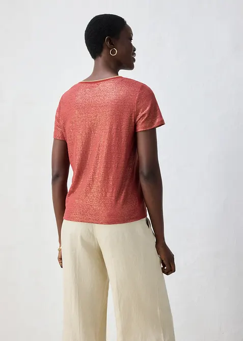 Maglia in puro lino con lurex, bonprix