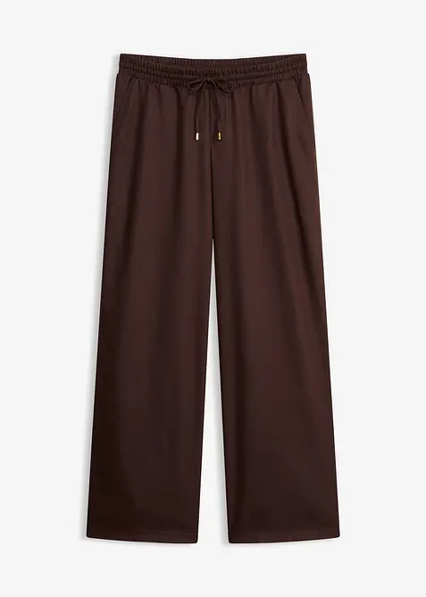 Pantaloni larghi in misto lino, bonprix