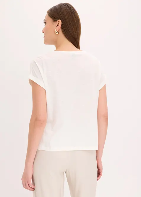 Maglia in cotone con borchiette, bonprix