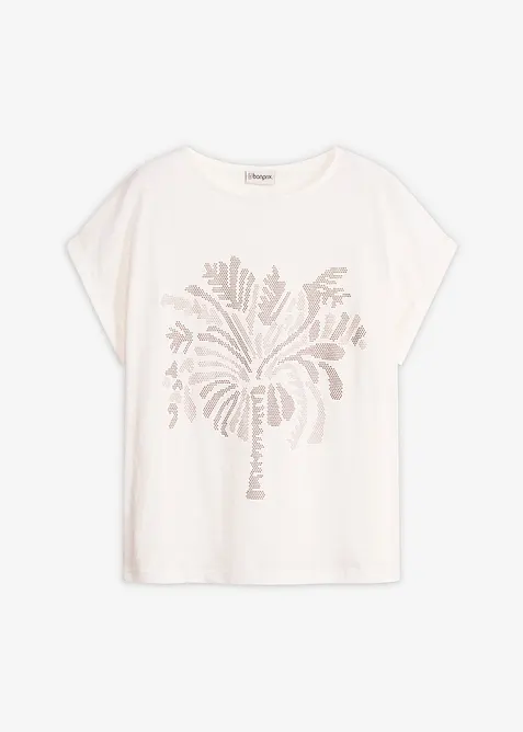 Maglia in cotone con borchiette, bonprix