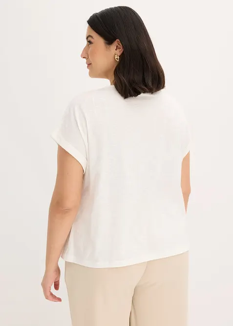 Maglia in cotone con borchiette, bonprix