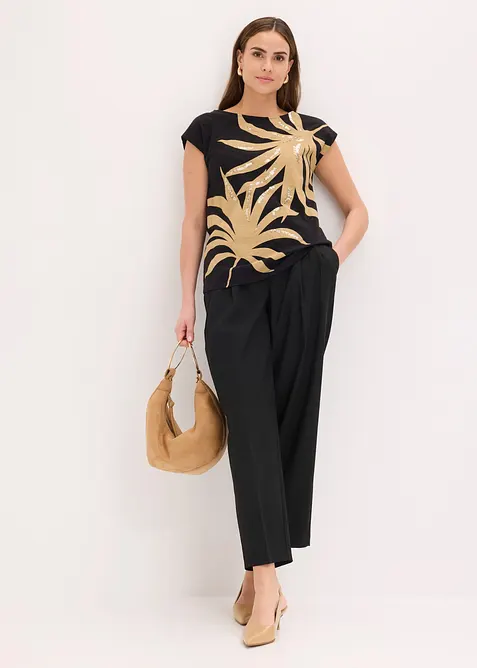 Maglia con paillettes, bonprix