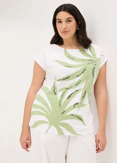 Maglia con paillettes, bonprix