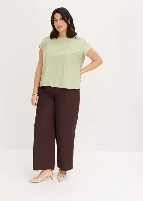 Maglia con dettagli in pizzo, bonprix