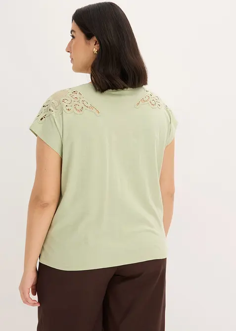Maglia con dettagli in pizzo, bonprix