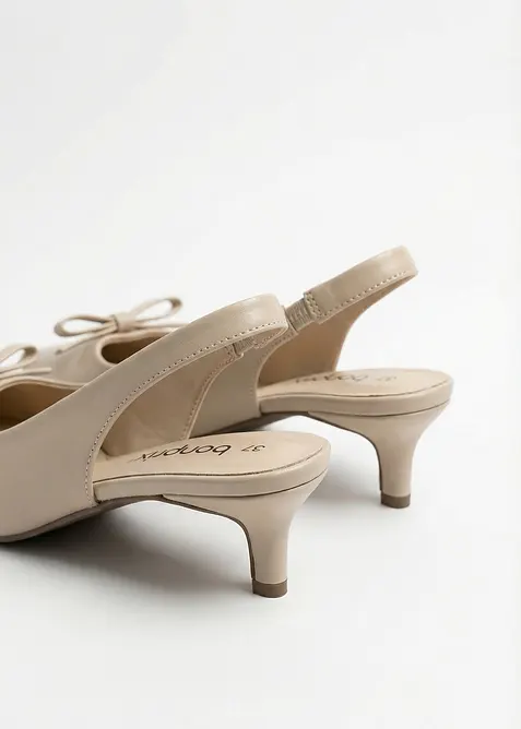 D&eacute;collet&eacute; slingback con fiocco, bonprix