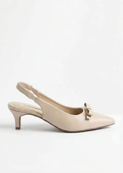 D&eacute;collet&eacute; slingback con fiocco, bonprix