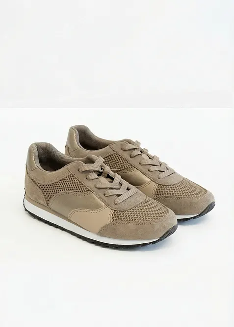 Sneaker con inserto in mesh, bonprix