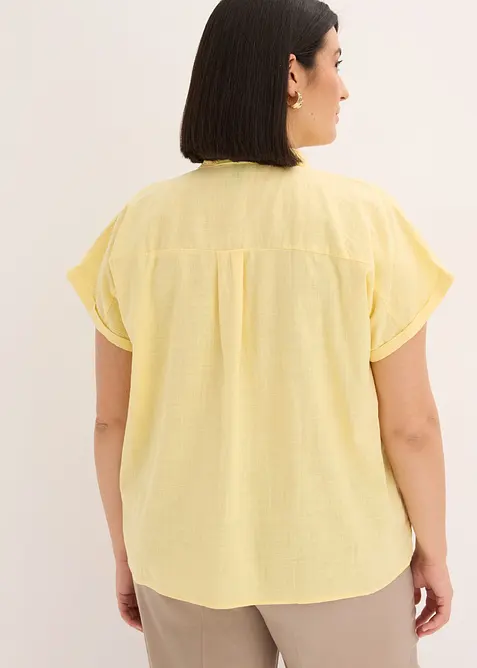 Camicetta di cotone con ricami traforati, bonprix