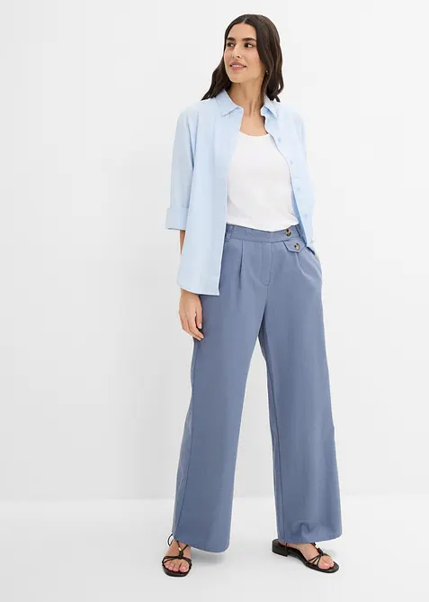 Pantaloni larghi con lyocell, bonprix