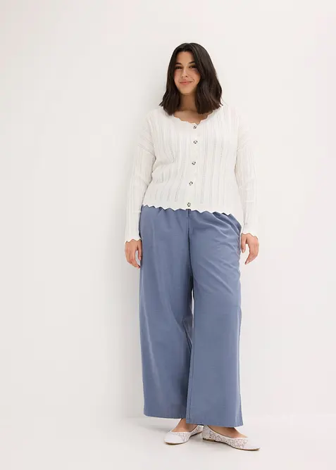 Pantaloni larghi con lyocell, bonprix