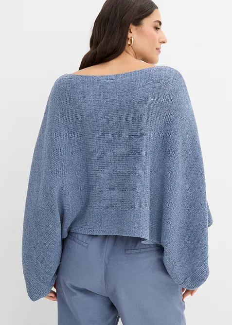 Maglione stile chimono in filato a fettuccia, bonprix