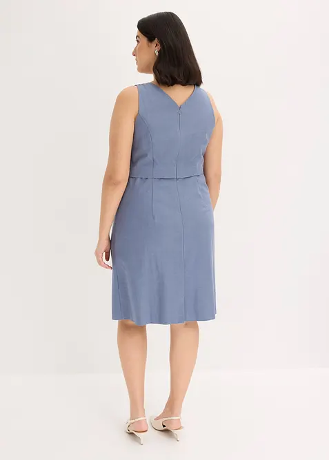 Abito a tubino con effetto gilet e lyocell, bonprix