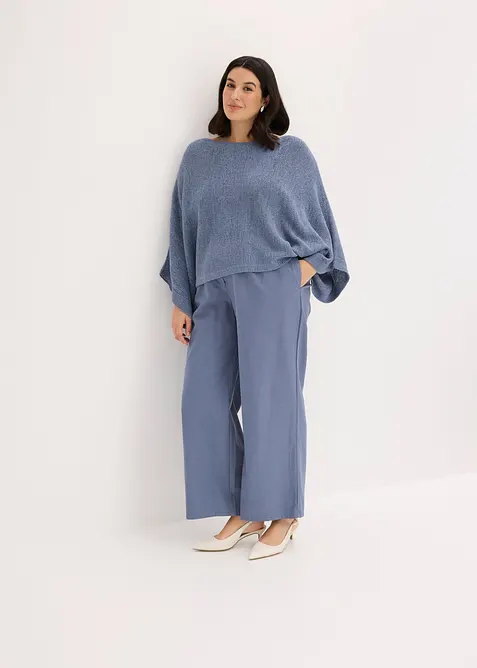 Maglione stile chimono in filato a fettuccia, bonprix