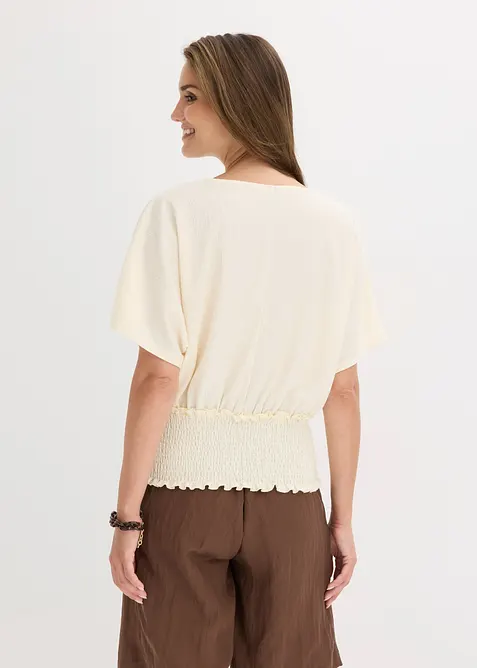 Maglia in cr&ecirc;pe operato, bonprix