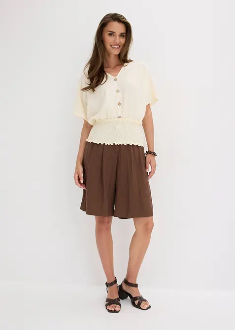 Maglia in cr&ecirc;pe operato, bonprix