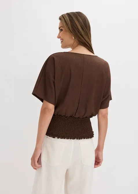 Maglia in cr&ecirc;pe operato, bonprix