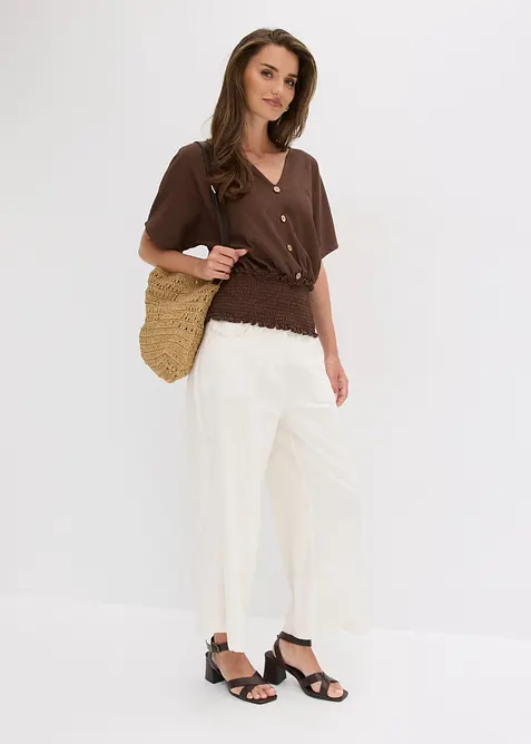 Maglia in cr&ecirc;pe operato, bonprix