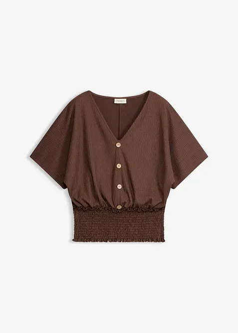 Maglia in cr&ecirc;pe operato, bonprix