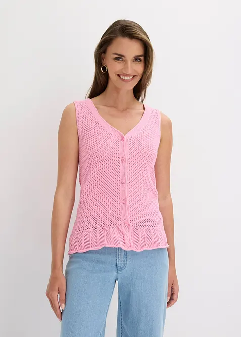 Gilet in maglia di cotone, bonprix