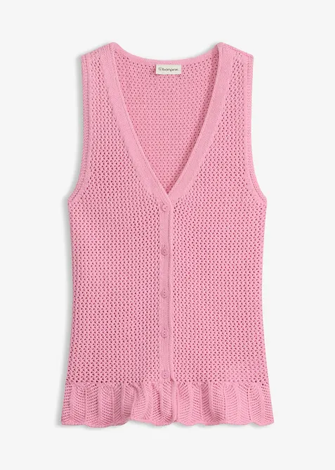 Gilet in maglia di cotone, bonprix