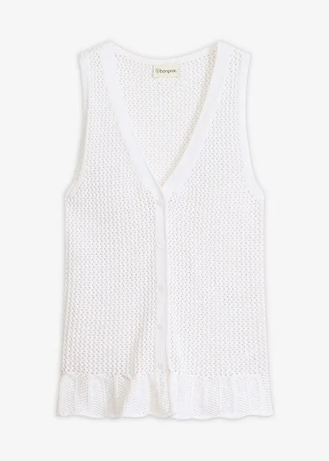 Gilet in maglia di cotone, bonprix