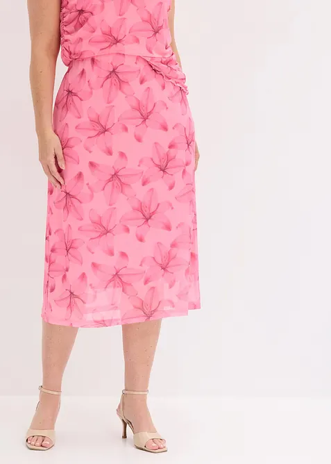 Gonna in jersey di mesh morbido, bonprix