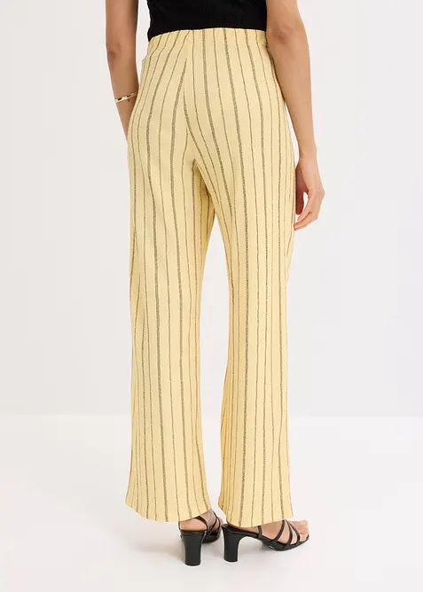 Pantaloni con elastico in vita in jersey strutturato, bonprix