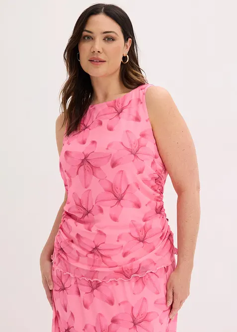 Top in jersey di mesh morbido, bonprix