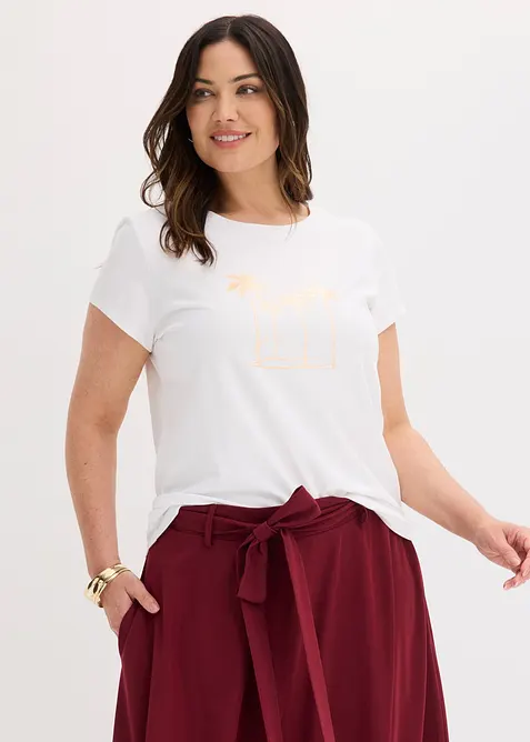 Maglia in cotone elasticizzato, bonprix